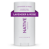 Native Deodorant | Natural Deodorant for Women and Men, Aluminum Free with Baking Soda, Probiotics, Coconut Oil and Shea Butter | Lavender & Rose