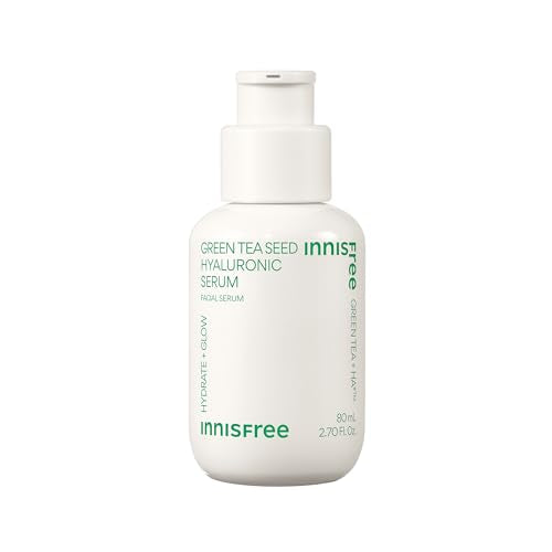 innisfree Green Tea Seed Hyaluronic Serum Refill with Panthenol and Niacinamide, Korean Face Serum for Hydration and Glow (Packaging May Vary)
