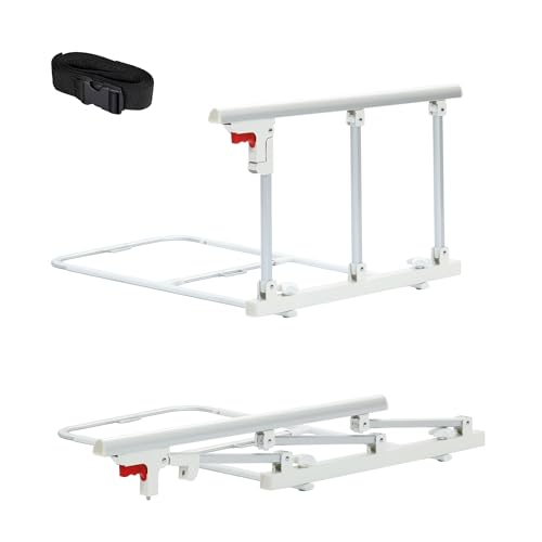 ELENKER Bed Safety Rail, Folding Bed Assist Handle Adjustable Medical Hospital Assistive Devices Bed Railing for Elderly Seniors Adults,28.5"x16.3"