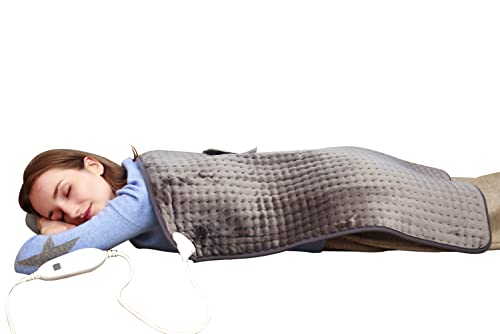New 2023 Ruqiji 17''x33'' XXXL King Size Heating Pad with Fast-Heating Technology&6 Temperature Settings, Flannel Electric Heating Pad/Pain Relief for Back/Neck/Shoulders/Menstrual Pain/Leg Cramp