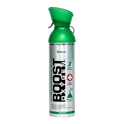 Boost Oxygen Large Natural Aroma 10 Liter Canister | Respiratory Support for Aerobic Recovery, Altitude, Performance and Health (1 Pack)