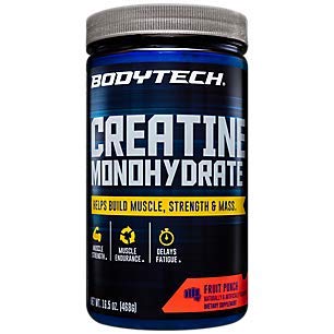 BodyTech 100 Pure Creatine Monohydrate Fruit Punch (16.5 Ounce Powder)