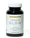 Inner Glow Advanced Hair, Skin & Nails Formula - Dermatologist and Plastic Surgeon developed, clinically tested for visibly stronger and thicker hair in 12 weeks