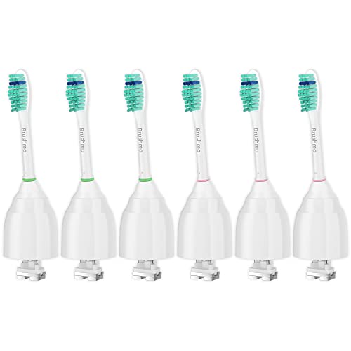 Brushmo Replacement Toothbrush Heads for Philips Sonicare E-Series HX7022/66, Fits Sonicare Essence, Xtreme, Elite, Advance, and CleanCare Electric Toothbrush, 6 Pack