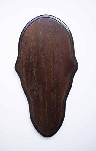 Taxidermists Woodshop Dark Oak Classic Deer European Skull Mount Face Plate Plaque