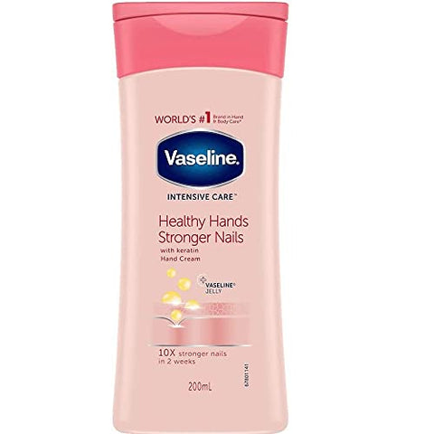 Vaseline Healthy Hand and Stronger Nails Hand Cream, 6.76 Ounce (200 Millilitres) Pack of 3, Imported from UK