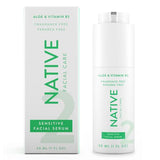 Native Sensitive Facial Serum Contains Naturally Derived Ingredients | Hydrating Serum with Aloe and Vitamin B3, Revitalize and Repair Your Skin, Fragrance-Free, 30ml, 1 fl oz