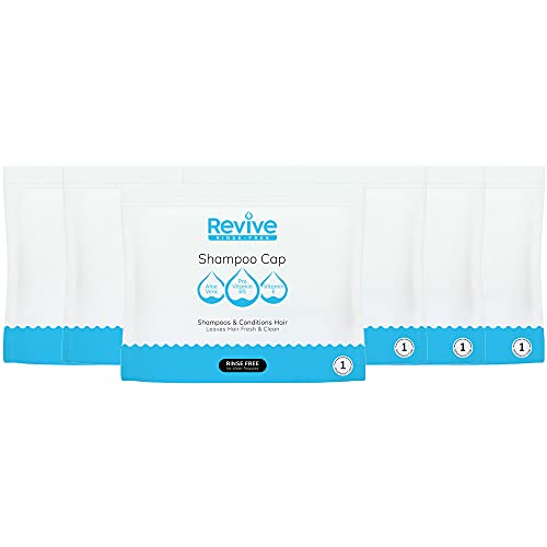 New Road Health Supply - Rinse Free Shampoo Cap, Shampoo and Condition Without Water, Shower Cap for Women and Men, PH Balanced and Hypoallergenic, for Post-Surgery, Bedridden and Elderly, 6-Pack