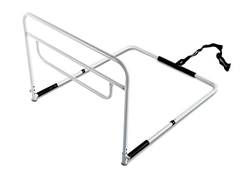 RMS Single Hand Bed Rail for Elderly Adults - Bed Assist Rail, Bedside Safety & Stability Grab Bar for Individual with Disability - Fits King, Queen, Full & Twin Beds