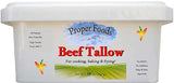 Proper Foods 100% Grass-Fed Beef Tallow - Pasture Raised - For Cooking, Baking & Frying - 16 oz