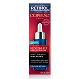 L'Oreal Paris Revitalift 0.3% Pure Retinol Night Serum, Reduce Deep Wrinkles, Fragrance Free 1 oz + Moisturizer Sample