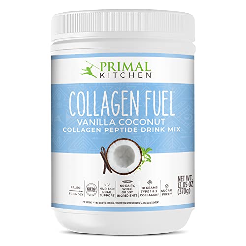 Primal Kitchen Collagen Fuel Collagen Peptide Drink Mix, Vanilla Coconut, No Dairy Coffee Creamer and Smoothie Booster, 13.1 Ounces