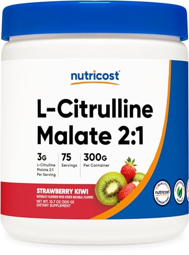 Nutricost L-Citrulline Malate 2:1 (300 Grams) (Strawberry Kiwi)