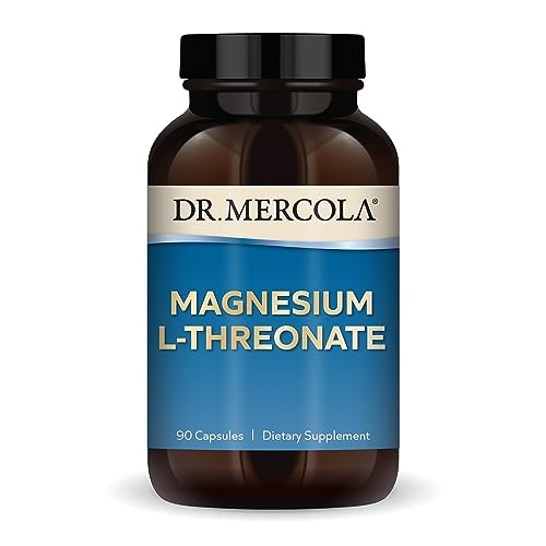 Dr. Mercola Magnesium L-Threonate, 30 Servings (90 Capsules), Dietary Supplement, Supports Bone and Joint Health, Non GMO