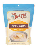 Bob's Red Mill Creamy White Corn Grits Hot Cereal / Polenta, 24 Ounce - Pack of 4 (Package May Vary)