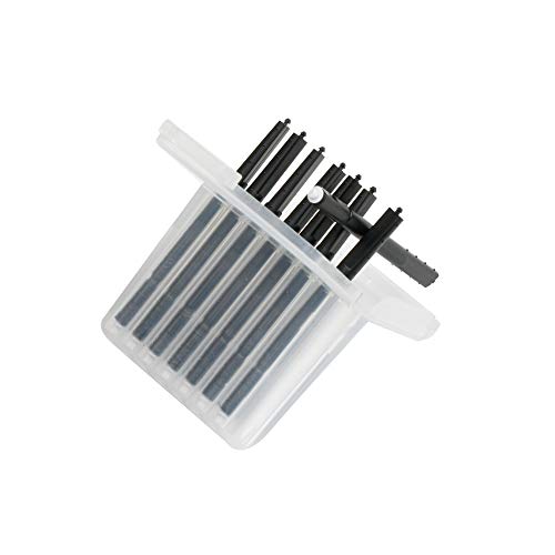Hearing aid Wax Guard Filter for phonak, widex and Resound Wax Traps Hear Clear Cleaning kit Accessory (40 Filters) (Black 5Pack)
