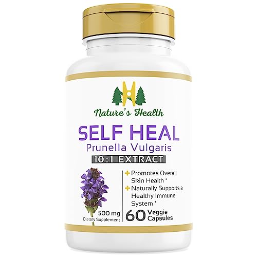 Nature's Health Self Heal Prunella Vulgaris Supplement – Heal All – Promote Healthy Skin & Immune System Support – 1000 mg per Serving – 60 Vegetarian Capsules – Non-GMO