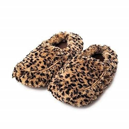 TAWNY WARMIES Cozy Plush Body womens Slippers, Leopard, One Size fits most 7-10