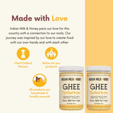 Classic Ghee Butter, Grass-Fed by Indian Milk & Honey, Handmade & Locally Sourced Ghee Clarified Butter | Lactose, Gluten & Casein Free | Ghee in Recyclable PET Jars (44 Ounce (Pack of 2))