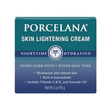 Porcelana Nighttime Cream - Fades Dark Spots, Acne Scarring, Melasma & Other Discoloration - Evens Facial Tone - Extreme Moisturizer with Vitamins & Antioxidants (3 oz, Pack of 1)