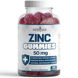 Zinc Gummies - 2 Pack - 50mg High Immune Booster Zinc Supplement, Immune Defense, Powerful Natural Antioxidant, Non-GMO - by New Age (60 Count (Pack of 1))