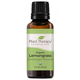 Plant Therapy Organic Lemongrass Essential Oil 100% Pure, USDA Certified Organic, Undiluted, Natural Aromatherapy, Therapeutic Grade 30 mL (1 oz)