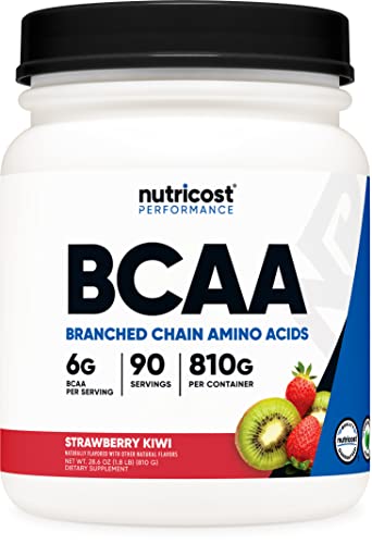 Nutricost BCAA Powder (Strawberry Kiwi, 90 Servings) - Optimal 2:1:1 Ratio