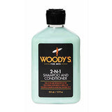 Woody's 2-in-1 Thickening Shampoo and Conditioner for Men, Fuller, Thicker Hair and Healthier Scalp, Cleanse and Condition, 12 oz.