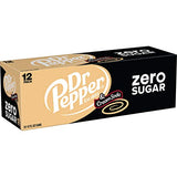 DR PEPPER and Cream Soda Zero Sugar, 12 fl oz cans, 12 pack