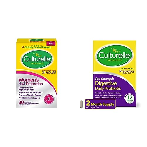 Culturelle Women’s 4-in-1 Daily Probiotic Supplements for Women - Supports Vaginal Health & Pro Strength Daily Probiotic, Digestive Health Capsules, Supports Occasional Diarrhea