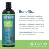 Aleavia Enzymatic Body Cleanse with Loofah Poof – Fragrance-Free Organic & All-Natural Prebiotic, Vegan Body Wash – Sulfate-Free Body Cleanser – 16 Oz.