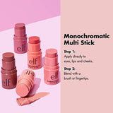 e.l.f. Monochromatic Multi Stick, Luxuriously Creamy & Blendable Color, For Eyes, Lips & Cheeks, Vegan & Cruelty-Free, Bronzed Cherry, 0.155 Oz