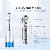 Hangsun Water Flosser Professional Cordless Rechargeable Dental Oral Irrigator Water Jet for Teeth Braces Care with 8 Jet Tips 3 Modes for Travel and Home Use