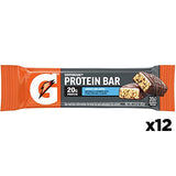 Gatorade Whey Protein Bars, Cookies & Crème, 2.8 oz bars (Pack of 12, 20g of protein per bar)