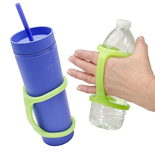 EazyHold Adaptive Handle for Sports, Tools, Cups and Bottles for Kids, Adults, Veterans, Seniors, Independent Living Accessory for Weak Grip, Stroke, Cerebral Palsy, Arthritis (2 Pack)