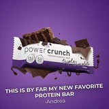 Power Crunch Protein Wafer Bars, High Protein Snacks with Delicious Taste, Triple Chocolate, 1.4 Ounce (12 Count)