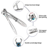 Nail Clippers for Thick Nails,Large Toenail Clippers for Ingrown Toenails or Thick Nails for Men,Women, Seniors,Adults. Professional Stainless Steel Toenail and Fingernail Clippers Set. (Red/Silver)