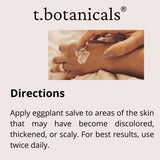 t.botanicals Eggplant Extract Cream for Skin Disorders, 3000 mg Extract, Eggplant Salve, Broad Spectrum Eggplant Extract, Balm for Skin Disorders, Eggplant Cream