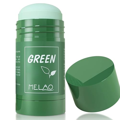 Green Clay Mask Stick Blackhead Remover, Original Green Clay Mask Stick for Face, Poreless Green Tea Deep Cleanse Mask, Blackhead Remover Mask for Men Women