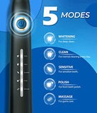 Sonic Electric Toothbrushes for Adults, 8 Brush Heads Electric Toothbrush with 40000 VPM Deep Clean 5 Modes, Rechargeable Toothbrushes Fast Charge 4 Hours Last 30 Days