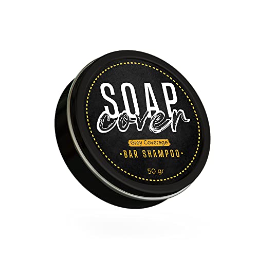 SOAP COVER Bar Soap for Gray Hair, Soapcover Reverse Grey Hair Bar, Gray Hair Coverage Soap, Hair Darkening Compressed Soap Bar, 1.7 Oz
