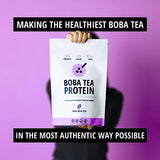 Boba Tea Protein Taro Milk | 25g Grass-Fed Whey Protein Isolate Powder | Gluten-Free & Soy-Free Bubble Tea Drink | Real Ingredients & Lactose-Free Protein Drink | 25 Servings