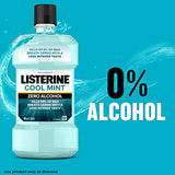 Listerine Zero Alcohol Mouthwash, Less Intense Alcohol-Free Oral Care Formula for Bad Breath, Cool Mint Flavor, 3.2 fl. Oz (Pack of 12)