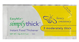 SimplyThick EasyMix | 100 Count of 12g Individual Packets | Gel Thickener for those with Dysphagia & Swallowing Disorders | Creates An IDDSI Level 3 - Moderately Thick (Honey Consistency)