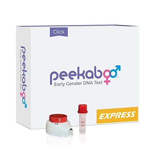 Peekaboo Click Express DNA Test Kit, Early Gender Detection, Same Day Results, Test as Early as 6 Weeks Pregnant, Over 99% Accurate*