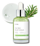 IUNIK Tea Tree 67% Relief Vegan Facial Serum - Non-Sticky | Clear & Balanced Skin w/Centella Asiatica 19% for Soothing Calming Irritated & Acne-prone Skin Ampoule Korean Skincare