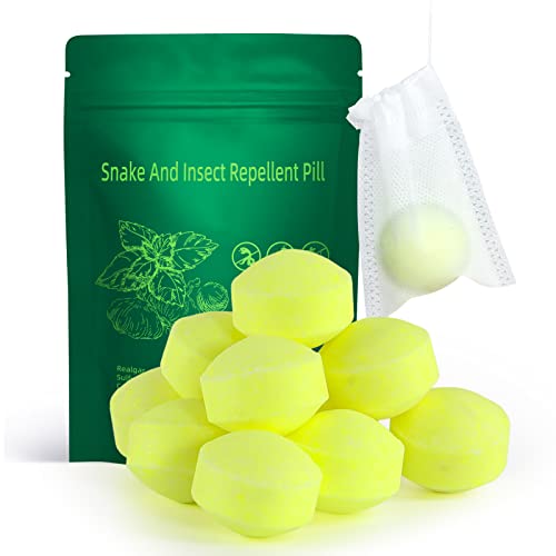 YUEQINGLONG Snake Away Repellent for Outdoors, Snake Be Gone for Yard Powerful Pet Safe Balls for Lawn Garden Camping Fishing Home to Repels Snakes and Other Pests (yellow-10)