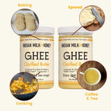 Classic Ghee Butter, Grass-Fed by Indian Milk & Honey, Handmade & Locally Sourced Ghee Clarified Butter | Lactose, Gluten & Casein Free | Ghee in Recyclable PET Jars (44 Ounce (Pack of 2))