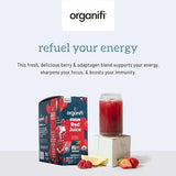 Organifi GO Packs - Red Juice Organic Superfood Powder Drink for Natural Energy Support - 14 Travel Servings - Only 2 grams of Sugar per Serving - Vegan, Keto Friendly - No GMOs, Gluten, Dairy or Soy