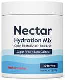 Nectar Sugar Free Electrolytes Powder - Organic Fruit No Sugar or Calories - Hydration Powder for Dehydration & Hangover Relief and Rapid Rehydration - Keto and Paleo (Watermelon 40 Serving Tub)